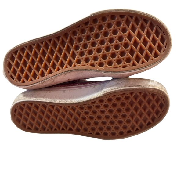 Vans‎ Youth Glitter Pink High-Top Sneakers with Zipper Back Size 1.5 Girls - Picture 6 of 6